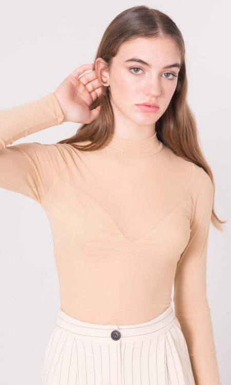 BSL 15744 İç Büstiyer Detaylı Transparan Body