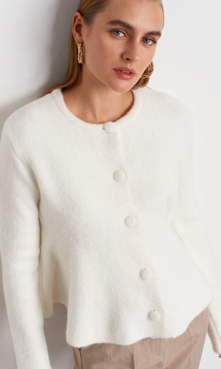 Dilvin 60985 Yün Karışımlı Triko Hırka