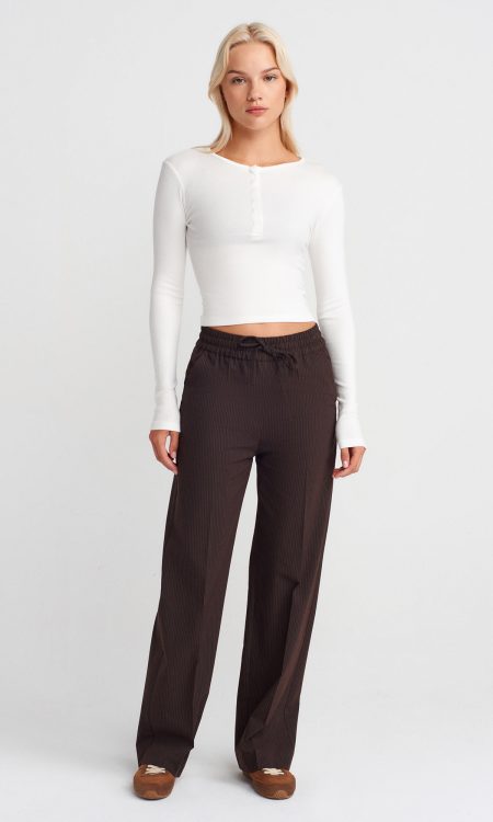 Dilvin 72164 Pijama Pantolon-Kahve