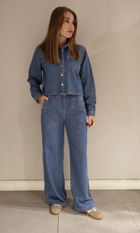 Marvel 20184 Denim Gömlek Pantolon Takım