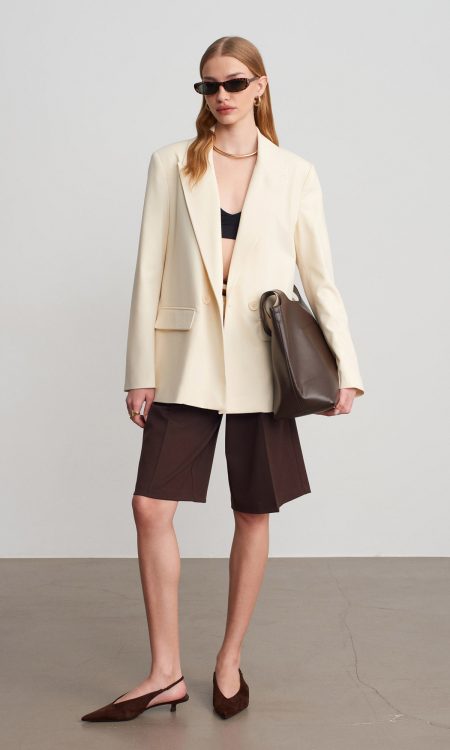 Dilvin 60791 Kruvaze Oversize Blazer Ceket