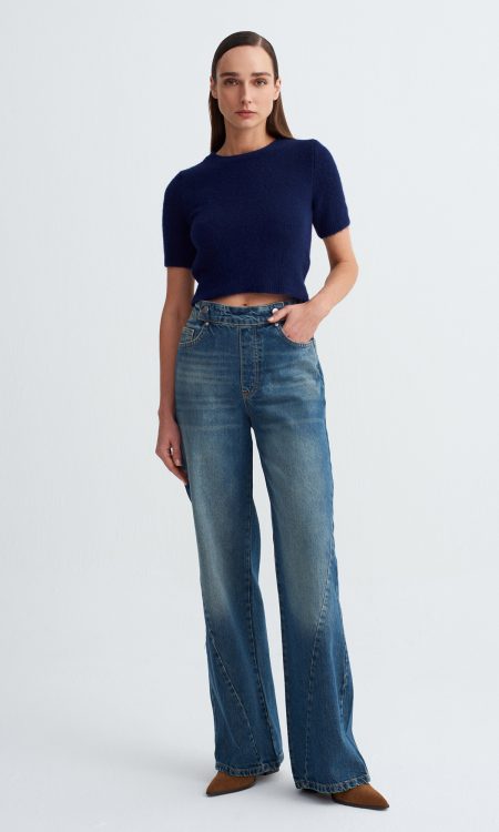 Dilvin 72120 %100 Pamuk Yanı Fermuarlı Jean