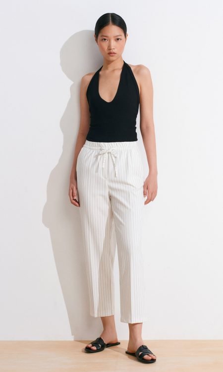 Dilvin 72142 Bağcıklı Jogger Pantolon-Beyaz