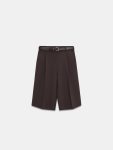 Dilvin 72261 Kemerli Bermuda Şort-Kahve